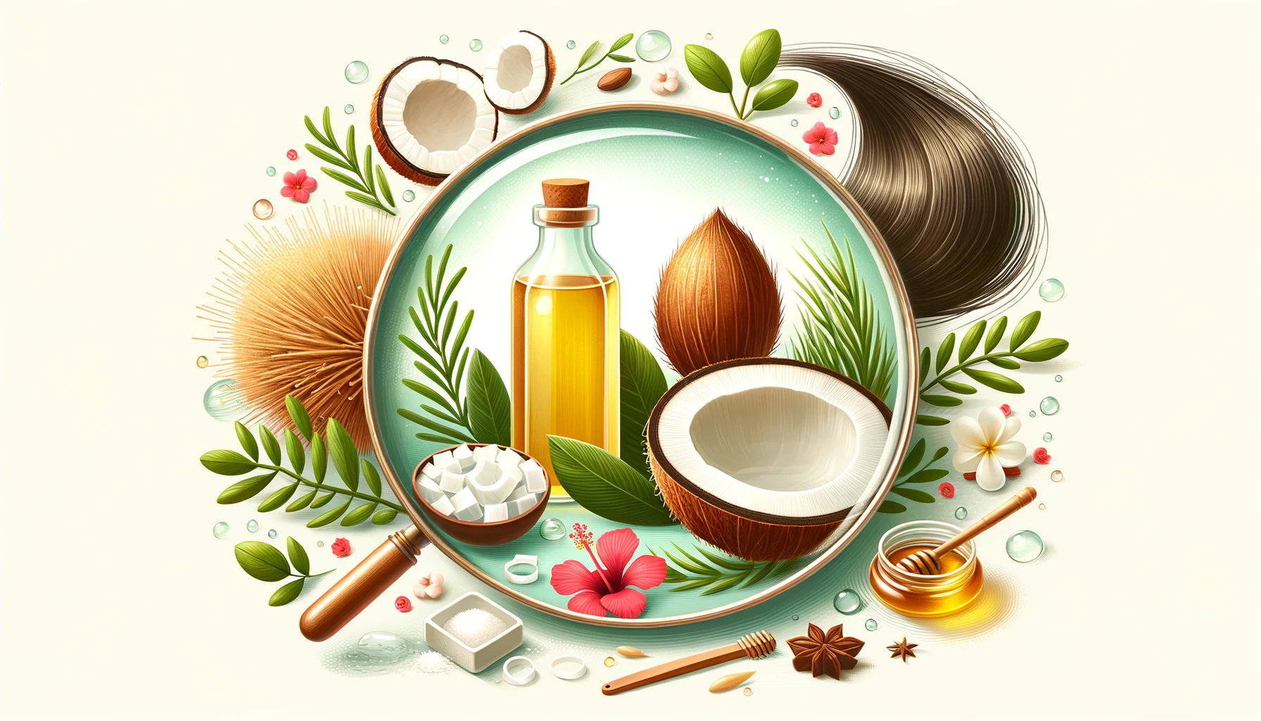 blog featured image for the post about coconut oil for hair growth