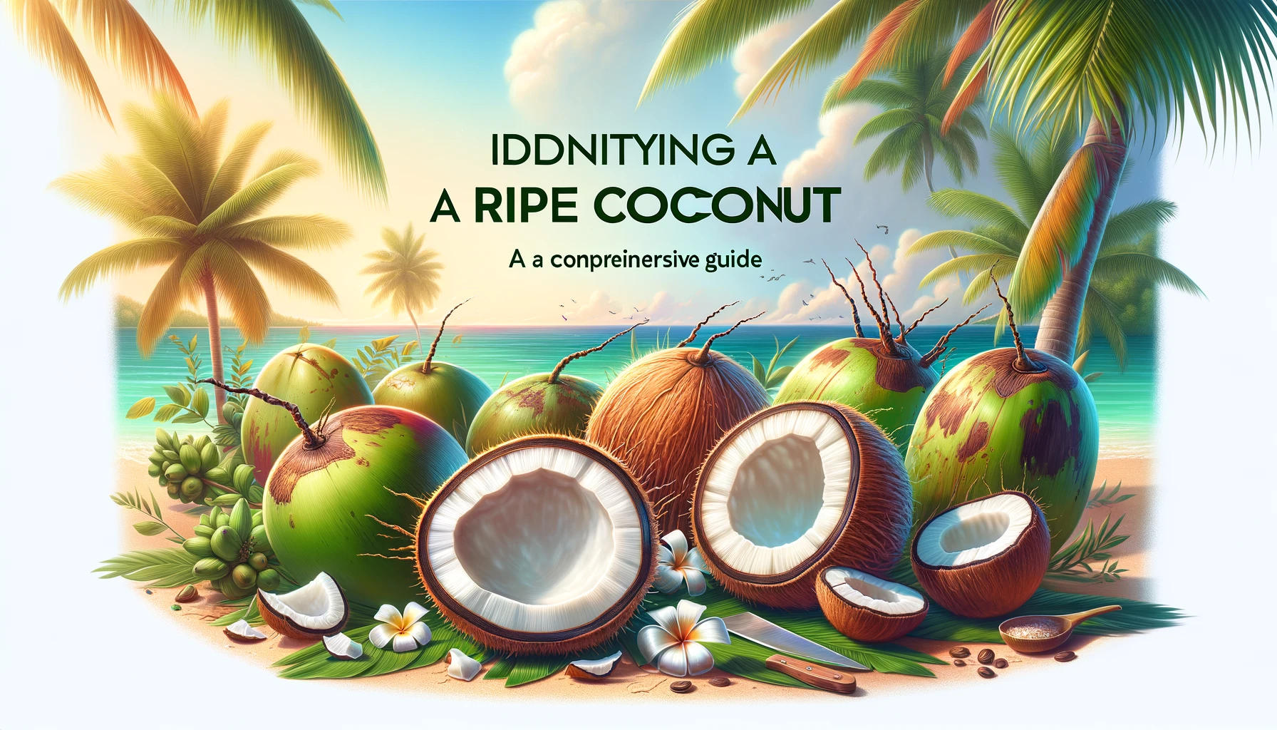 blog featured image for the post about identifying ripe coconuts