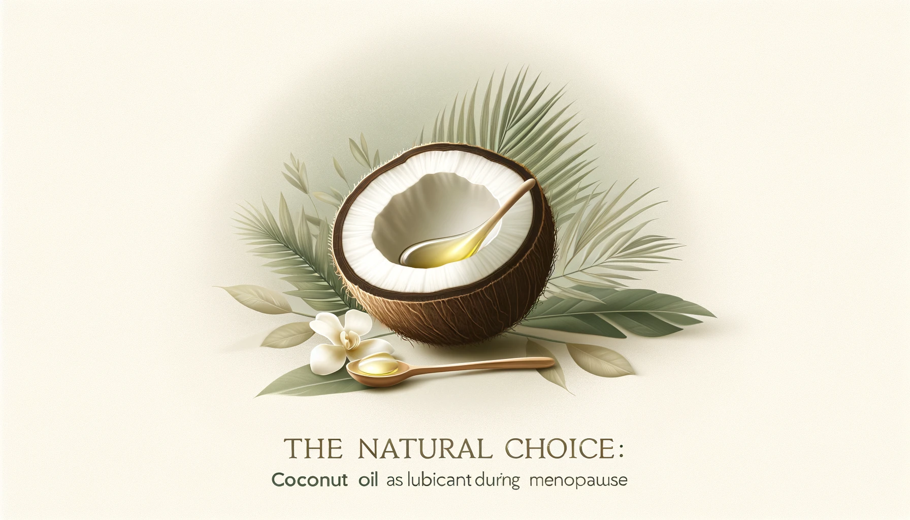 blog featured image for the post about using coconut oil as a lubricant during menopause