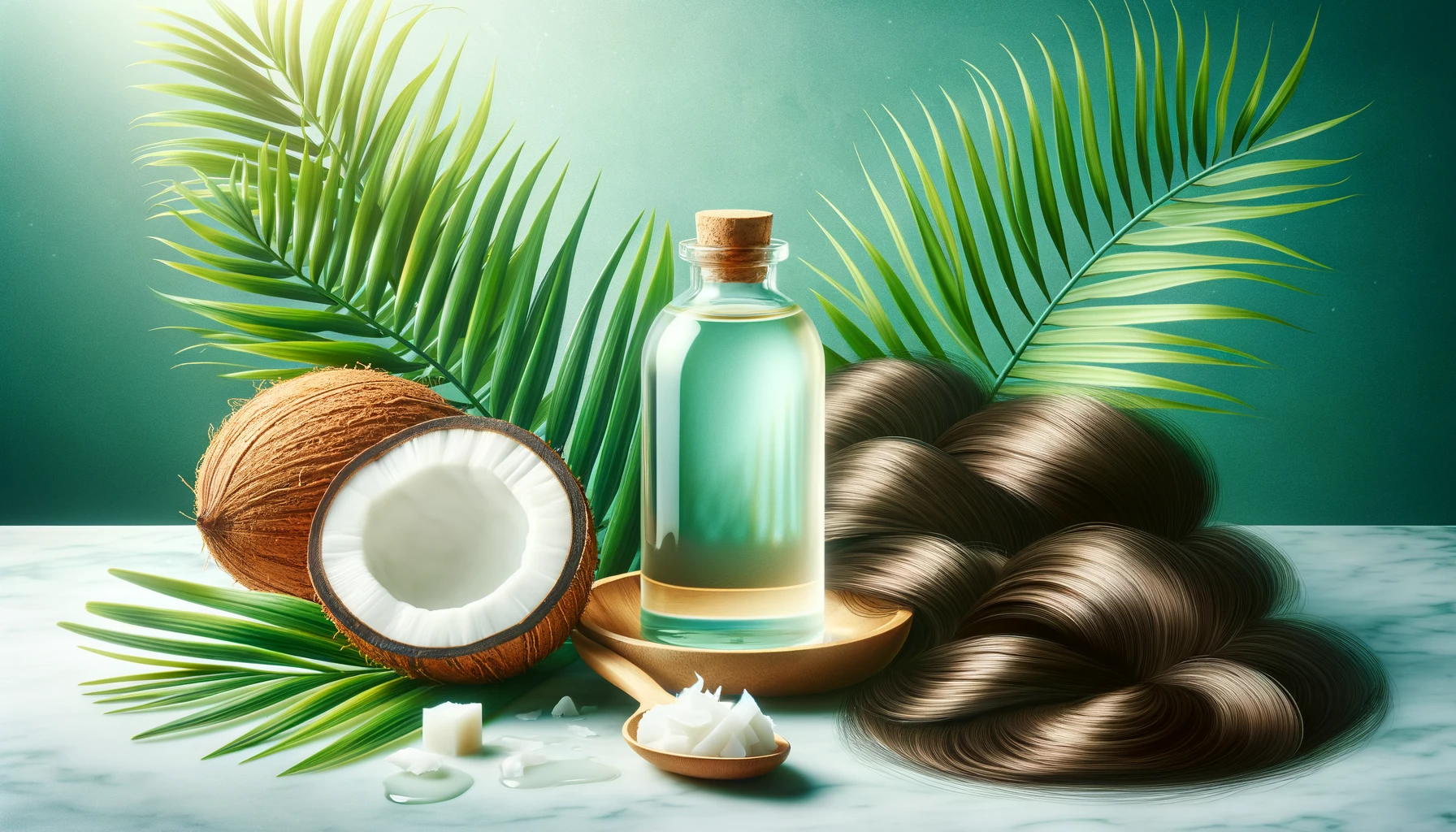 blog featured image for the post about using coconut oil for hair growth and thickness