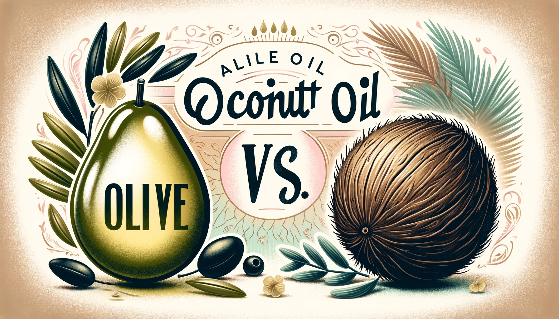 blog featured image for the post comparing olive oil and coconut oil as anal lube