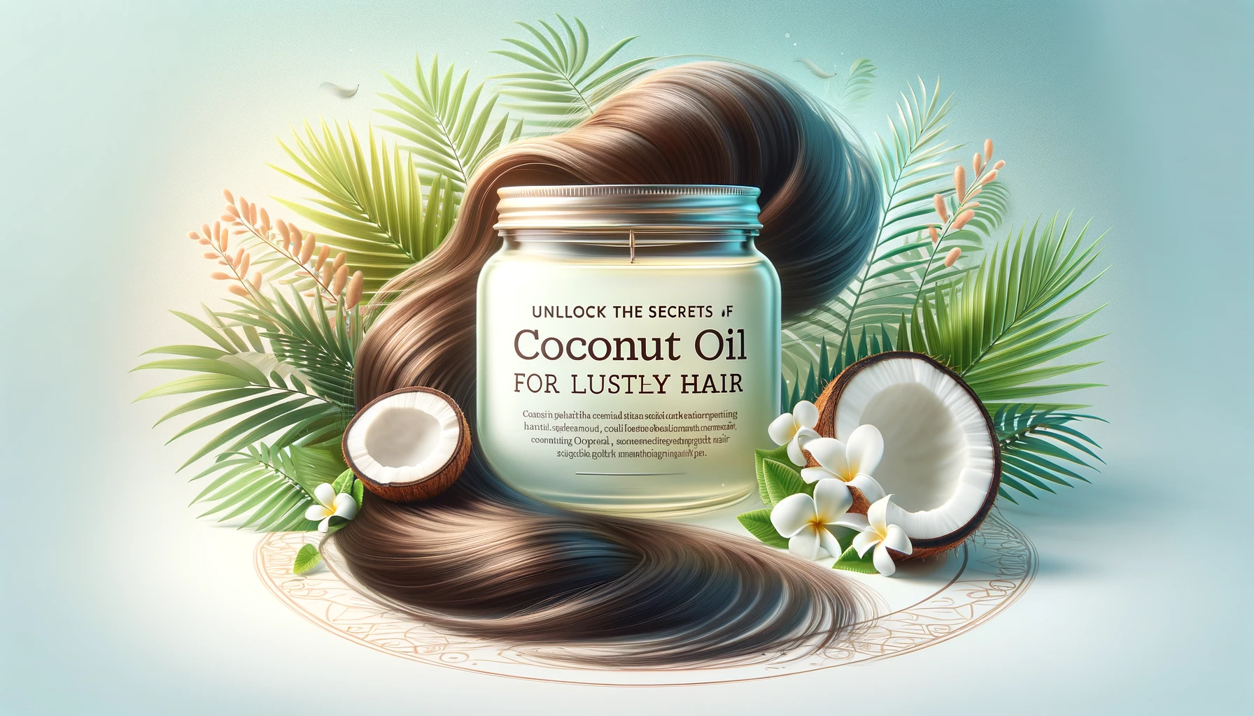 blog featured image for the post on the benefits of coconut oil for hair care
