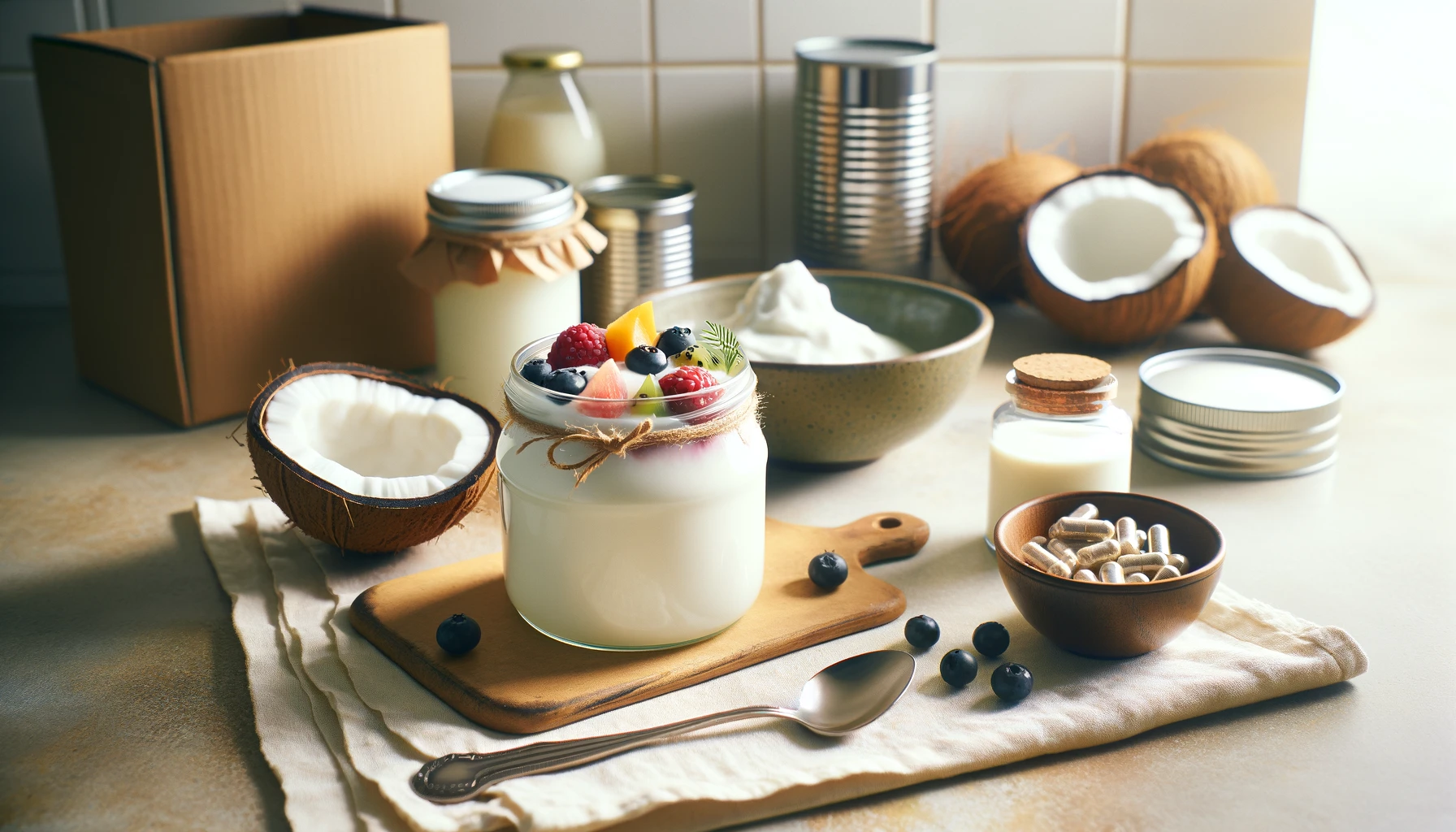 blog featured image for post about making coconut yogurt from canned coconut milk