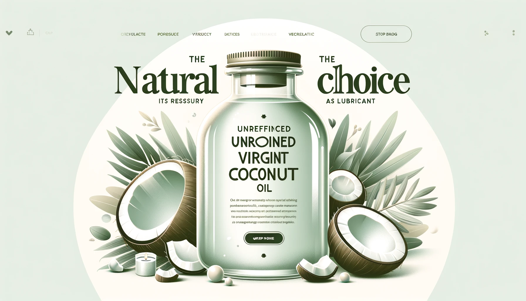 blog featured image for your post about unrefined virgin coconut oil used as a personal lubricant