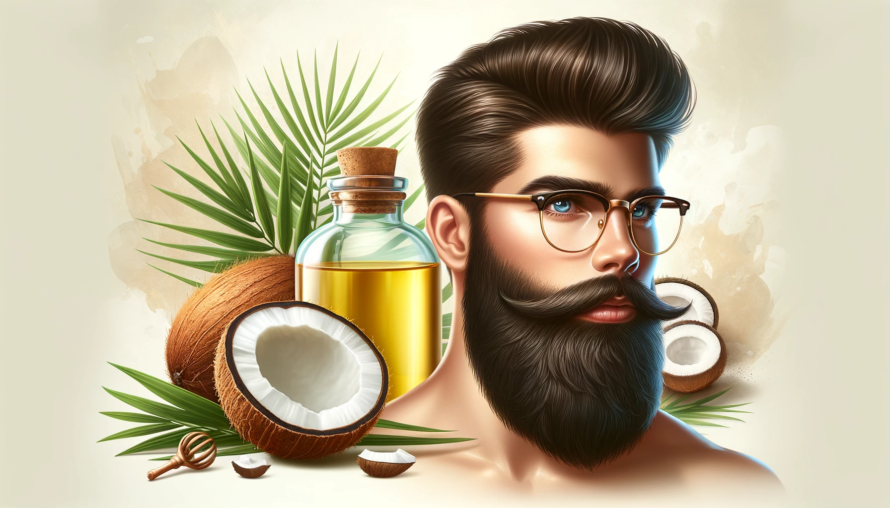 featured image for your blog post about using coconut oil for beard growth